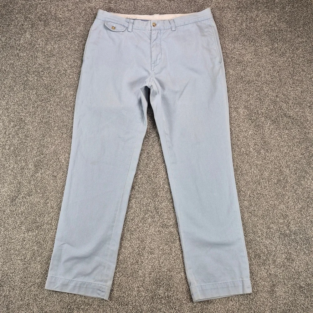 Polo Ralph Lauren Bedford Chino Pants Mens‎ 34x30 Blue Straight Fit Cotton Twill